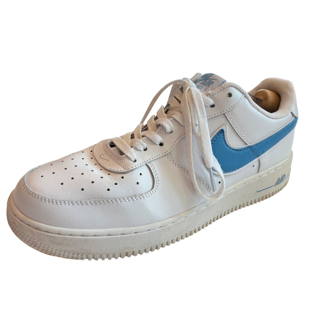 Nike Air Force 1 Low 07 Shoes Sneakers 315122-111 White Blue Mens Size 10.5